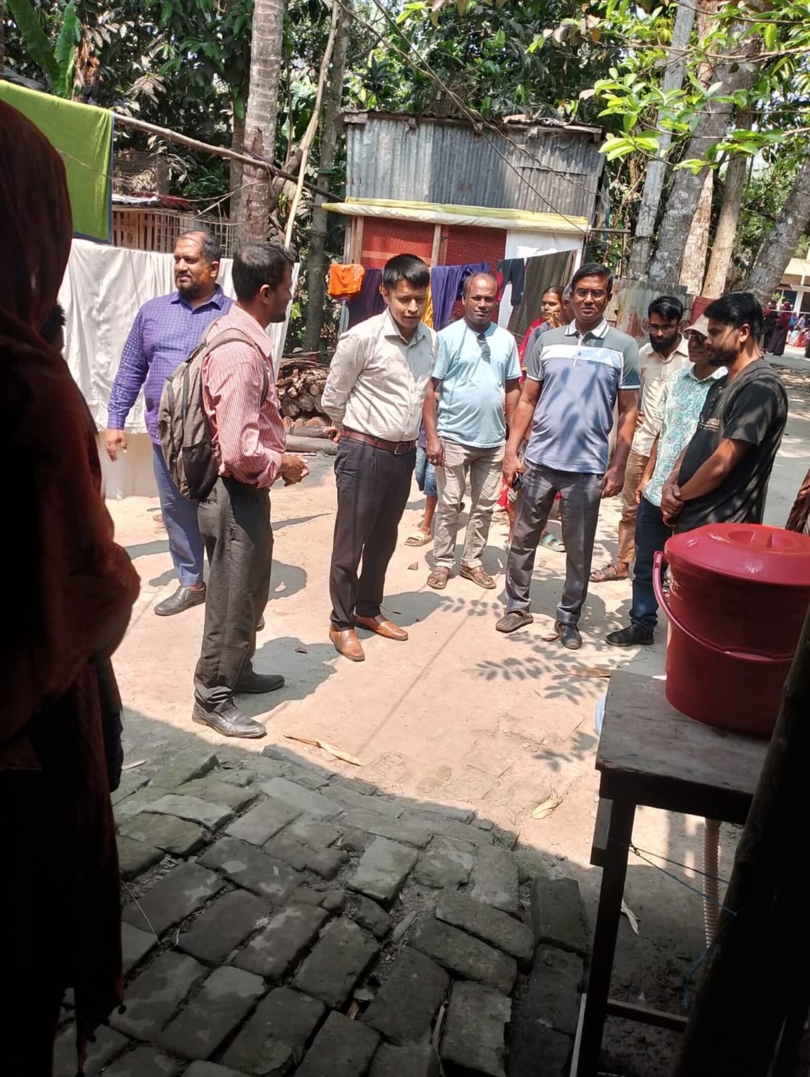 Field visit during Mass Monitoring with stakeholders and community members