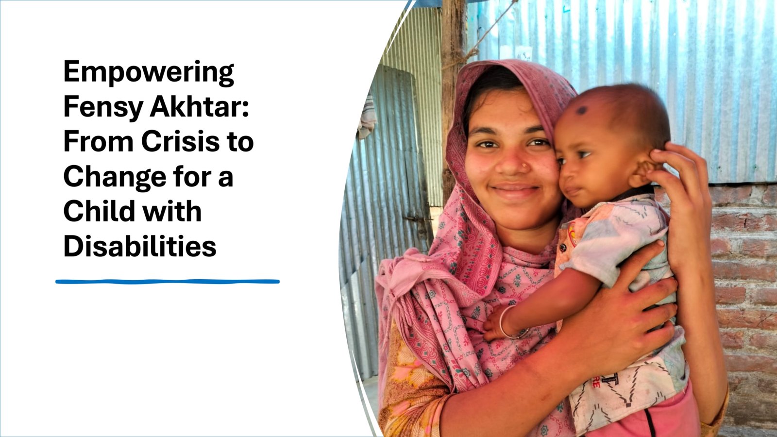 Fensy Akhtar holding her son Rajin Babu